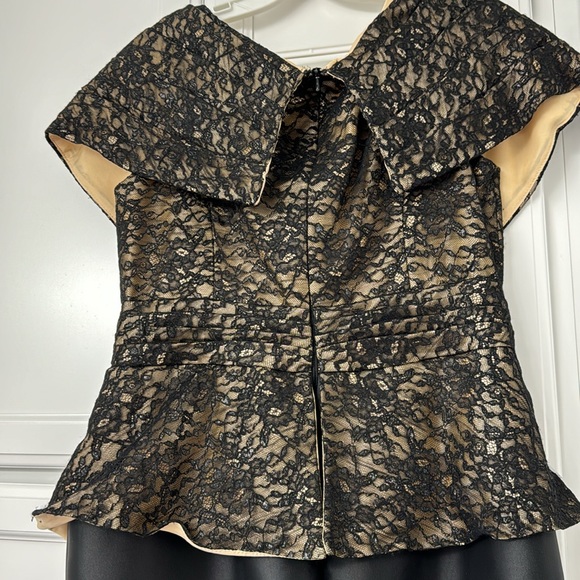 Peplum, lace and taffeta gown - Picture 7 of 15